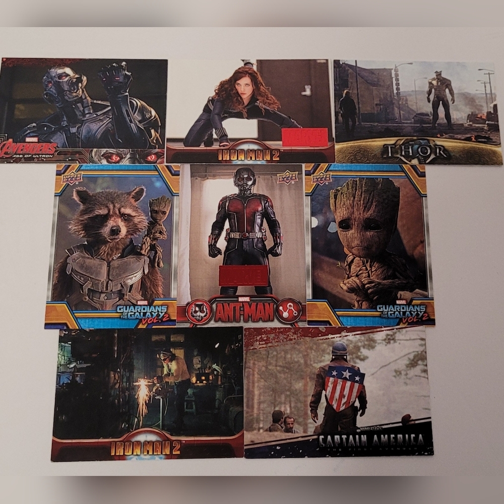 Set of 8 2017 MARVEL Trading Cards by Upper Deck